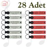 MiaWiki Kişiselleştirilebilir Yazılı Deri Anahtarlık, Standart, MH-KAN9045X28, Beyaz & Nar Çiçeği, üniseks-yetişkin