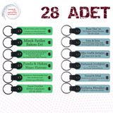 MiaWiki Kişiselleştirilebilir Yazılı Deri Anahtarlık, Standart, MH-KAN9052X28, Fıstık Yeşili & Gök Mavi, üniseks-yetişkin