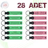 MiaWiki Kişiselleştirilebilir Yazılı Deri Anahtarlık, Standart, MH-KAN9058X28, Fıstık Yeşili & Pembe, üniseks-yetişkin
