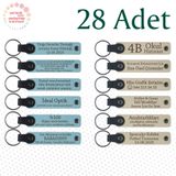 MiaWiki Kişiselleştirilebilir Yazılı Deri Anahtarlık, Standart, MH-KAN9072X28, Gök Mavi & Sütlü Kahve, üniseks-yetişkin