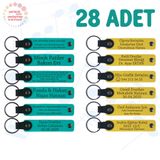 MiaWiki Kişiselleştirilebilir Yazılı Deri Anahtarlık, Standart, MH-KAN9081X28, Koyu Turkuaz & Sarı, üniseks-yetişkin