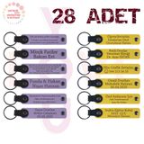 MiaWiki Kişiselleştirilebilir Yazılı Deri Anahtarlık, Standart, MH-KAN9115X28, Mor Menekşe & Sarı, üniseks-yetişkin