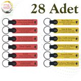 MiaWiki Kişiselleştirilebilir Yazılı Deri Anahtarlık, Standart, MH-KAN9121X28, Nar Çiçeği & Sarı, üniseks-yetişkin