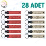 MiaWiki Kişiselleştirilebilir Yazılı Deri Anahtarlık, Standart, MH-KAN9122X28, Nar Çiçeği & Sütlü Kahve, üniseks-yetişkin