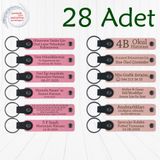 MiaWiki Kişiselleştirilebilir Yazılı Deri Anahtarlık, Standart, MH-KAN9129X28, Pembe & Yavru Ağzı, üniseks-yetişkin