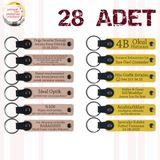 MiaWiki Kişiselleştirilebilir Yazılı Deri Anahtarlık, Standart, MH-KAN9130X28, Pudra & Sarı, üniseks-yetişkin