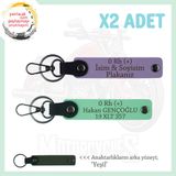 MiaWiki Kişiselleştirilmiş Motosiklet Anahtarlık 2'li, Standart, MH-KAN-MT-9918x2, Mor Menekşe-Yeşil-yeşil, üniseks-yetişkin