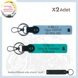 MiaWiki Kişiselleştirilmiş Motosiklet Anahtarlık Seti, Standart, MH-KAN-MT-10643x2, Koyu Turkuaz-Gök Mavi-siyah, üniseks-yetişkin