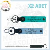 MiaWiki Kişiselleştirilmiş Motosiklet Anahtarlık Seti, Standart, MH-KAN-MT-6643x2, Koyu Turkuaz-Gök Mavi-siyah, üniseks-yetişkin