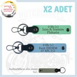 MiaWiki Kişiselleştirilmiş Motosiklet Anahtarlık, Standart, MH-KAN-MT-10311x2, Yeşil-Gök Mavi-gri, üniseks-yetişkin