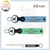 MiaWiki Kişiselleştirilmiş Motosiklet Anahtarlık, Standart, MH-KAN-MT-11311x2, Yeşil-Gök Mavi-gri, üniseks-yetişkin