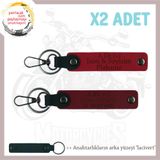 MiaWiki Kişiselleştirilmiş Motosiklet Anahtarlık, Standart, MH-KAN-MT-5771x2, Kırmızı-Bordo-lacivert, üniseks-yetişkin
