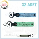 MiaWiki Kişiselleştirilmiş Motosiklet Anahtarlık, Standart, MH-KAN-MT-7311x2, Yeşil-Gök Mavi-gri, üniseks-yetişkin