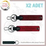 MiaWiki Kişiselleştirilmiş Motosiklet Anahtarlık, Standart, MH-KAN-MT-7771x2, Kırmızı-Bordo-lacivert, üniseks-yetişkin