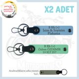 MiaWiki Kişiselleştirilmiş Motosiklet Anahtarlık, Standart, MH-KAN-MT-8311x2, Yeşil-Gök Mavi-gri, üniseks-yetişkin