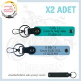 MiaWiki Kişiselleştirilmiş Motosiklet Anahtarlık, Standart, MH-KAN-MT-8643x2, Koyu Turkuaz-Gök Mavi-siyah, üniseks-yetişkin