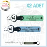 MiaWiki Kişiselleştirilmiş Motosiklet Anahtarlık, Standart, MH-KAN-MT-9311x2, Yeşil-Gök Mavi-gri, üniseks-yetişkin