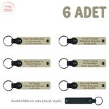 MiaWiki Kişiye Özel 6'lı Anahtarlık Seti Babalar Günü, Standart, MH-KAN8515X6, Sütlü Kahve & Siyah, üniseks-yetişkin