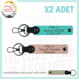 MiaWiki Kişiye Özel Anahtarlık İsim Plaka Kan Grubu, Standart, MH-KAN-MT-11277x2, Yavruağzı-Turkuaz-sütlü kahve, üniseks-yetişkin