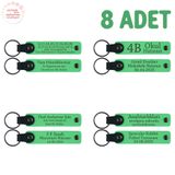 MiaWiki Kişiye Özel Anı Deri Anahtarlık, Standart, MH-KAN8552X8, Fıstık Yeşil, üniseks-çocuk