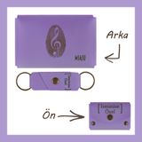 MiaWiki Kişiye Özel Cüzdan ve Anahtarlık Set Mor Menekşe, Medium, MH-KCA5712, üniseks-yetişkin