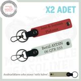 MiaWiki Kişiye Özel Deri Anahtarlık Motor Plaka, Standart, MH-KAN-MT-11928x2, Nar Çiçeği-Beyaz-sütlü kahve, üniseks-yetişkin