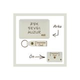 MiaWiki Kişiye Özel Deri Cüzdan ve Anahtarlık Seti Beyaz, Medium, MH-KCA5719, üniseks-yetişkin