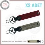 MiaWiki Kişiye Özel Hediyelik x2 Anahtarlık, Standart, MH-KAN-MT-11653x2, Kül Gri-Bordo-sütlü kahve, üniseks-yetişkin