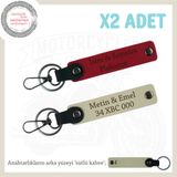 MiaWiki Kişiye Özel İsim ve Plaka Yazılı Anahtarlık, Standart, MH-KAN-MT-11782x2, Kırmızı-Sütlü Kahve-sütlü kahve, üniseks-yetişkin