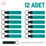 MiaWiki Kişiye Özel İsim Yazılı Anahtarlık 12'li Set, Standart, MH-KAN8566X12, Koyu Turkuaz & Lacivert, üniseks-yetişkin