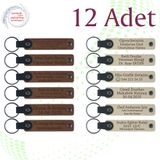 MiaWiki Kişiye Özel İsim Yazılı Anahtarlık 12'li Set, Standart, MH-KAN9022X12, Açık Kahve & Sütlü Kahve, üniseks-yetişkin