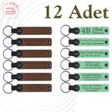 MiaWiki Kişiye Özel İsim Yazılı Anahtarlık 12'li Set, Tek Ebat, MH-KAN9010X12, Açık Kahve & Açık Yeşil, üniseks-yetişkin