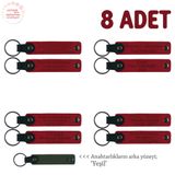 MiaWiki Kişiye Özel İsim Yazılı Deri Anahtarlık, Standart, MH-KAN8563X8, Kırmızı & Yeşil, üniseks-bebek