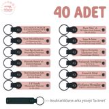 MiaWiki Kişiye Özel İsim Yazılı Deri Anahtarlık, Standart, MH-KAN8584X40, Pudra & Lacivert, üniseks-yetişkin