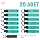 MiaWiki Kişiye Özel İsim Yazılı Deri Anahtarlık, Standart, MH-KAN8599X20, Turkuaz & Yeşil, üniseks-yetişkin