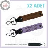 MiaWiki Kişiye Özel Motorcu Anahtarlığı İsim Plaka, Standart, MH-KAN-MT-11449x2, Açık Kahve-Mor Menekşe-siyah, üniseks-yetişkin