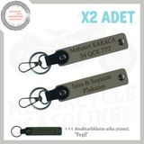 MiaWiki Kişiye Özel Motorcu Anahtarlığı İsim Plaka, Standart, MH-KAN-MT-11724x2, Kül Gri-yeşil, üniseks-yetişkin