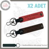 MiaWiki Kişiye Özel Plaka & İsimli Deri Anahtarlık, Standart, MH-KAN-MT-11947x2, Nar Çiçeği-Koyu Kahve-lacivert, üniseks-yetişkin