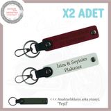 MiaWiki Kişiye Özel Plaka ve İsim Yazılı Anahtarlık, Standart, MH-KAN-MT-11489x2, Beyaz-Bordo-yeşil, üniseks-yetişkin