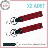 MiaWiki Kişiye Özel Plaka ve İsim Yazılı Anahtarlık, Standart, MH-KAN-MT-11761x2, Kırmızı-lacivert, üniseks-yetişkin