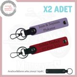 MiaWiki Kişiye Özel Plaka ve İsim Yazılı Anahtarlık, Standart, MH-KAN-MT-11873x2, Mor Menekşe-Kırmızı-siyah, üniseks-yetişkin