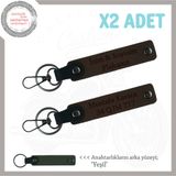 MiaWiki Kişiye Özel Plaka ve İsim Yazılı İkili Anahtarlık, Standart, MH-KAN-MT-11579x2, Koyu Kahve-yeşil, üniseks-yetişkin