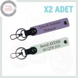 MiaWiki Kişiye Özel Plaka ve İsim Yazılı Motorcu Anahtarlığı, Standart, MH-KAN-MT-4089x2, Mor Menekşe-Beyaz, üniseks-yetişkin