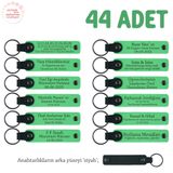 MiaWiki Kişiye Özel Yazılı Deri Anahtarlık, Standart, MH-KAN8555X44, Fıstık Yeşil & Siyah, üniseks-yetişkin