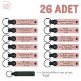 MiaWiki Kişiye Özel Yazılı Deri Anahtarlık, Standart, MH-KAN8587X26, Pudra & Yeşil, üniseks-yetişkin