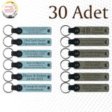 MiaWiki Kişiye Özel Yazılı Deri Anahtarlık, Standart, MH-KAN9065X30, Gök Mavi & Kül Gri, üniseks-yetişkin