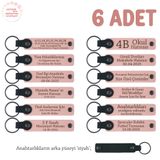 MiaWiki Kişiye Özel Yazılı Deri Hatıra Anahtarlık, Standart, MH-KAN8585X6, Pudra & Siyah, üniseks-yetişkin