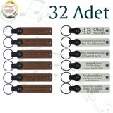 MiaWiki Kişiye Özel Yazılı Deri Hediyelik Anahtarlık, Standart, MH-KAN9011X32, Açık Kahve & Beyaz, üniseks-yetişkin