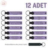 MiaWiki Kişiye Özgü Deri Anahtarlık Mor Lila Siyah, Standart, MH-KAN8573X12, Mor Menekşe & Siyah, üniseks-yetişkin