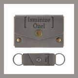 Miawiki Kül Gri Renk, Isminize Özel Hazırlanan Cüzdan ve Anahtarlık Seti, Sevgiliye Unutulmaz Hatıra Hediye